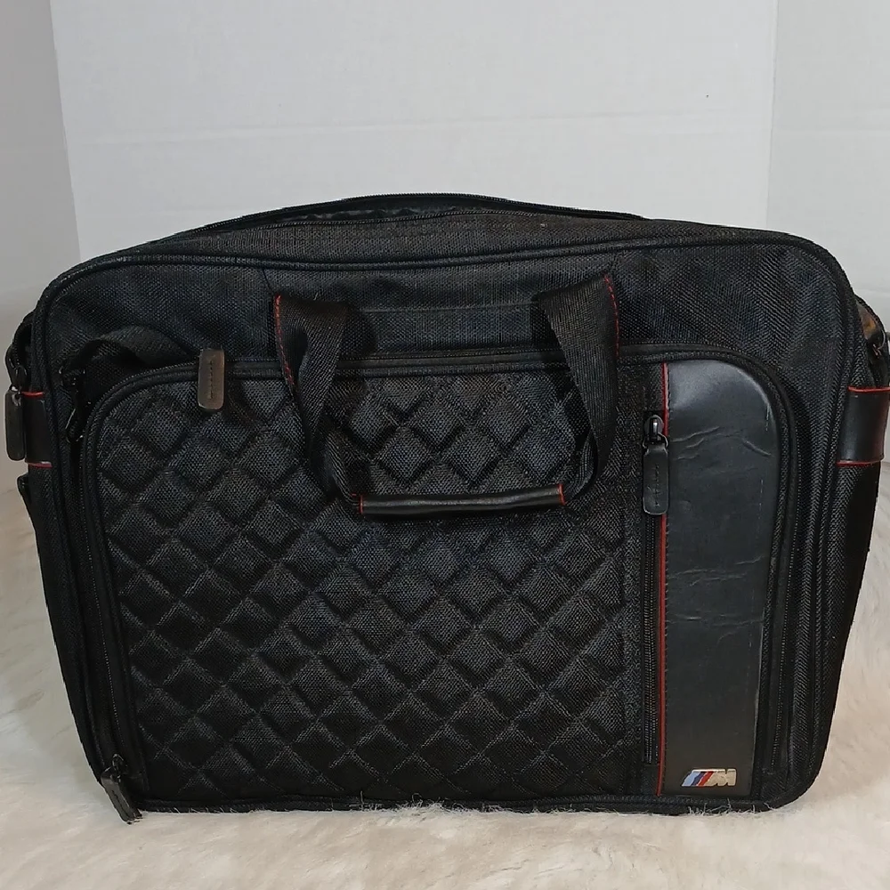 BMW Lap Top Black Quilted Men's Bag